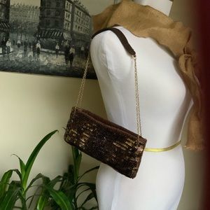 NY&co Brown sequin purse